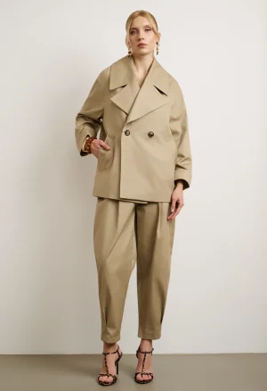 Alternative view of Παντελόνι relaxed fit με πιέτες