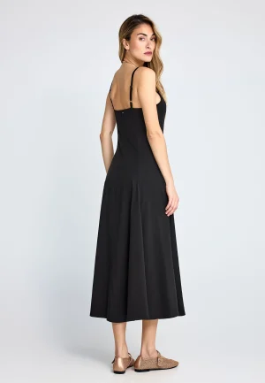 Alternative view of Φόρεμα μίντι με λεπτές τιράντες και τετράγωνη λαιμόκοψη