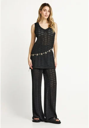 Alternative view of Πλεκτό παντελόνι με ζακάρ pattern