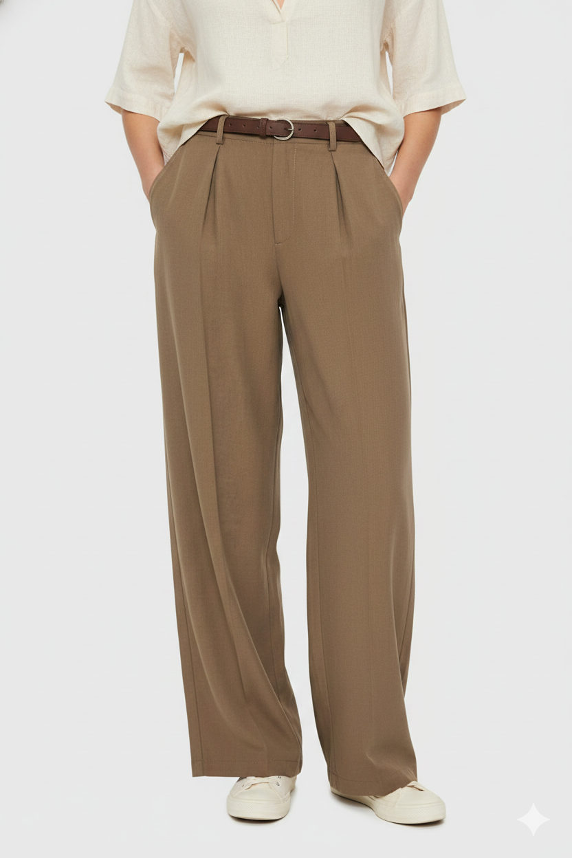 Παντελόνα wide leg casual - Image 2