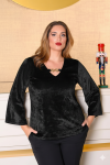 Μπλούζα βελούδινη Plus size