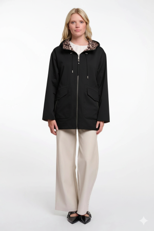 Alternative view of Μπουφάν εποχιακό Faylinn διπλής όψης με κουκούλα