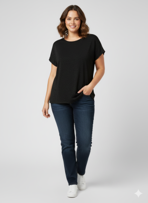 Alternative view of Tshirt γυναικείο με κοντό μανίκι plus size