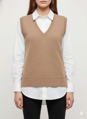 Πλεκτό γιλέκο V-λαιμόκοψη