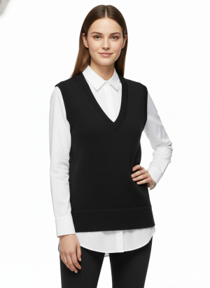 Πλεκτό γιλέκο V-λαιμόκοψη