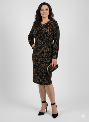 Alternative view of Μίντι φόρεμα με σχέδιο