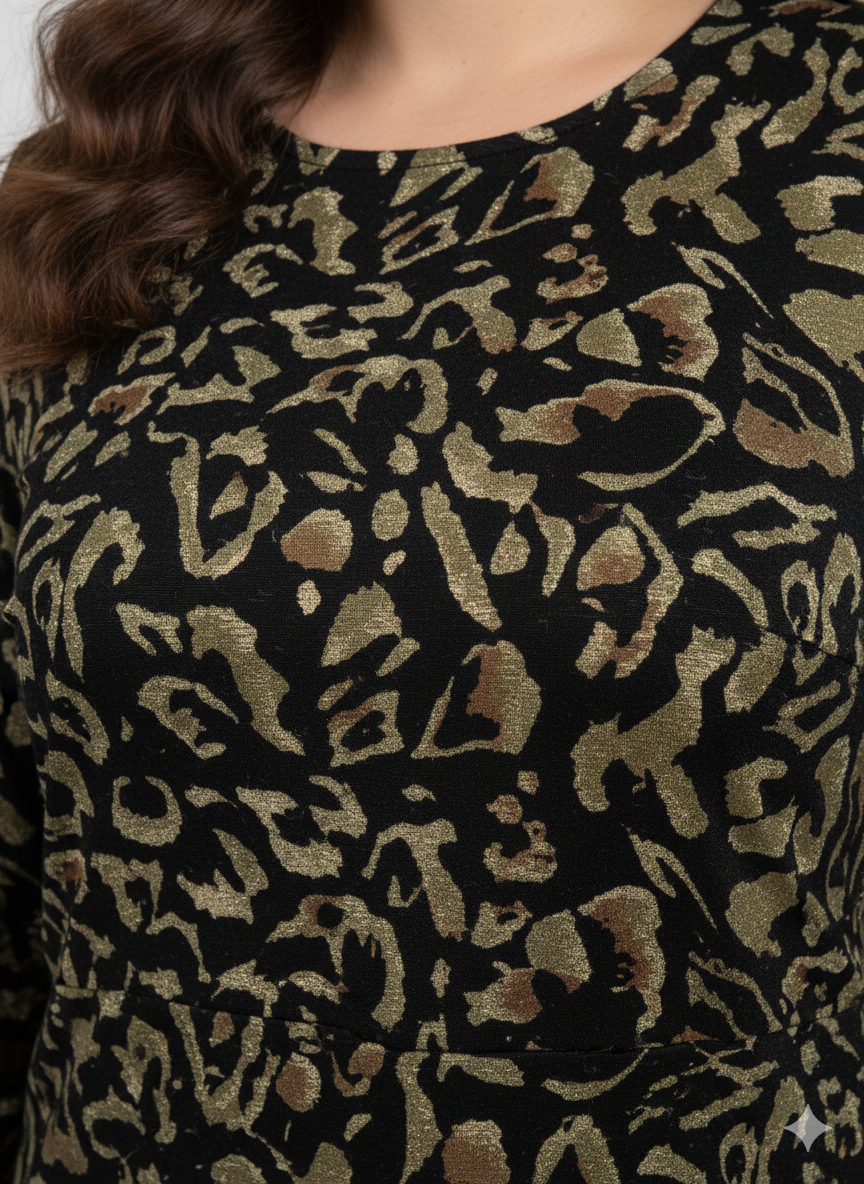 Μίντι φόρεμα με animal print - Image 5