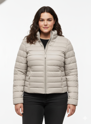 Plus size καπιτονέ μπουφάν ελαφρύ