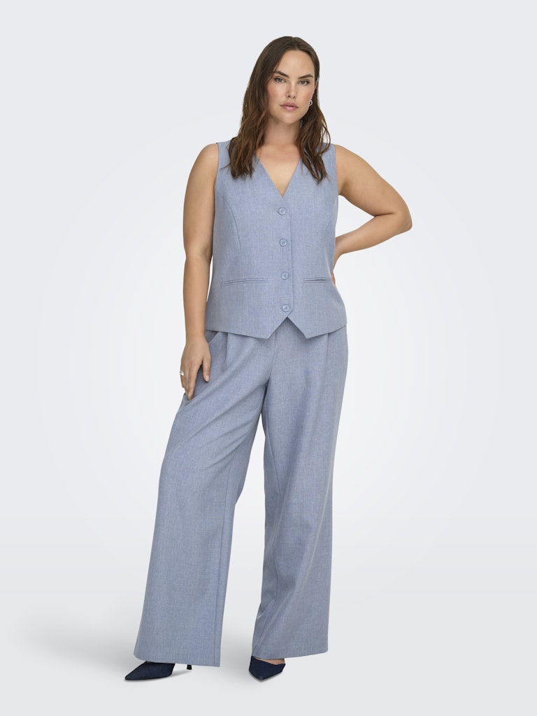 Γιλέκο με κουμπιά και v λαιμόκοψη Plus size - Image 3
