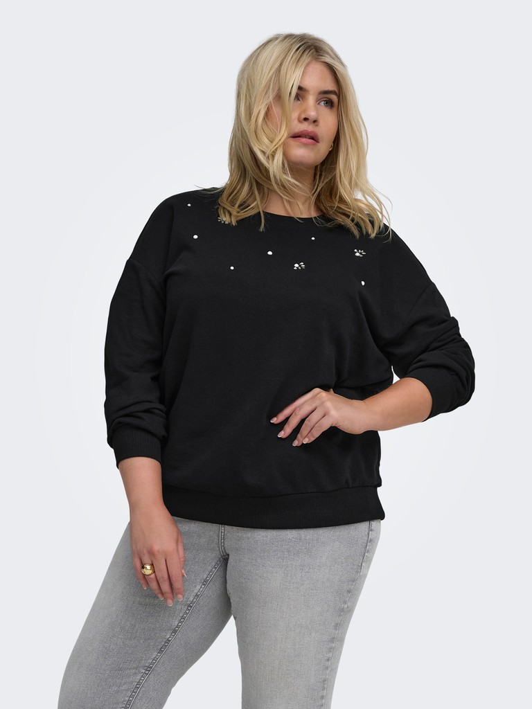 Φούτερ με στρας plus size