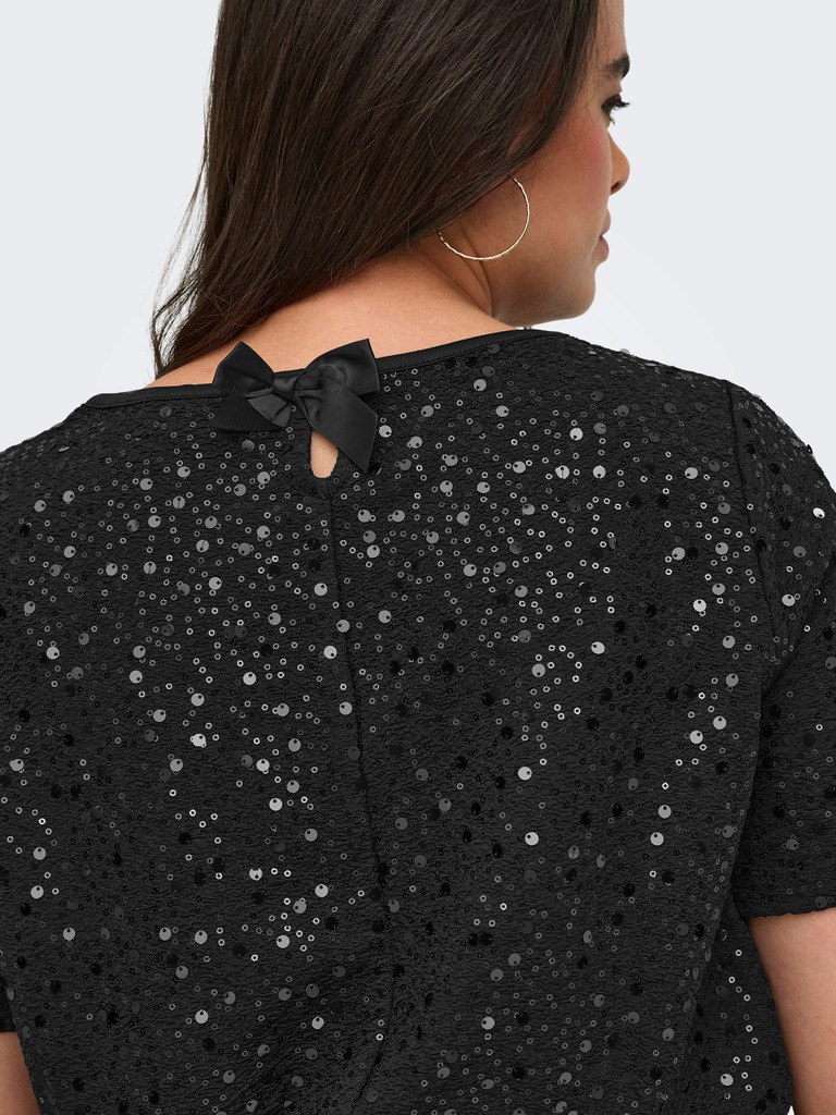 CARWHAM S/S O NECK SEQ TOP JRS