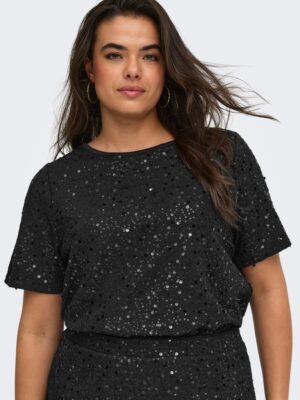 CARWHAM S/S O NECK SEQ TOP JRS