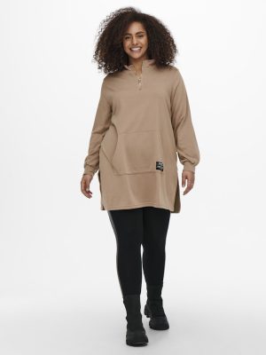 Alternative view of Oversized φούτερ με φερμουάρ και τσέπη