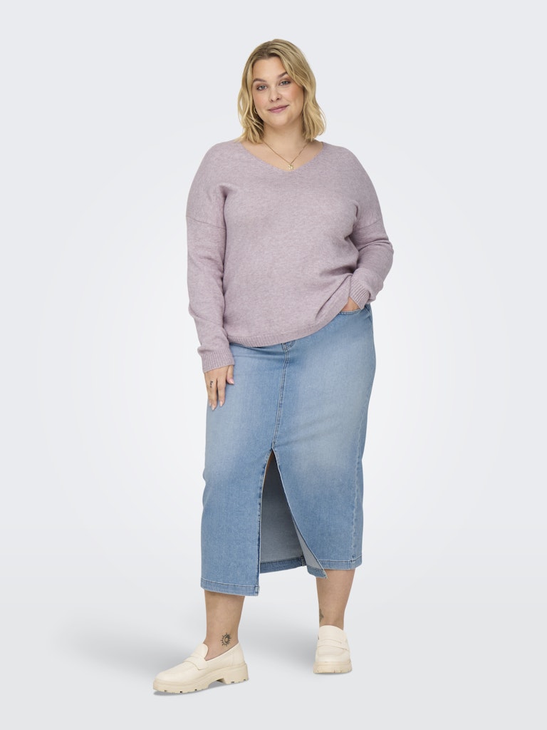 Πλεκτό πουλόβερ με V - Image 3