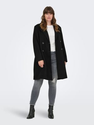 Alternative view of Plus size μακρύ παλτό με κουμπιά