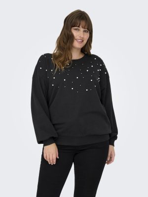 Alternative view of Φούτερ με πέρλες plus size