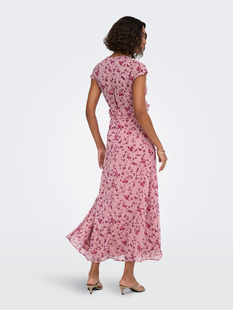 Maxi floral φόρεμα κρουαζέ - Image 4
