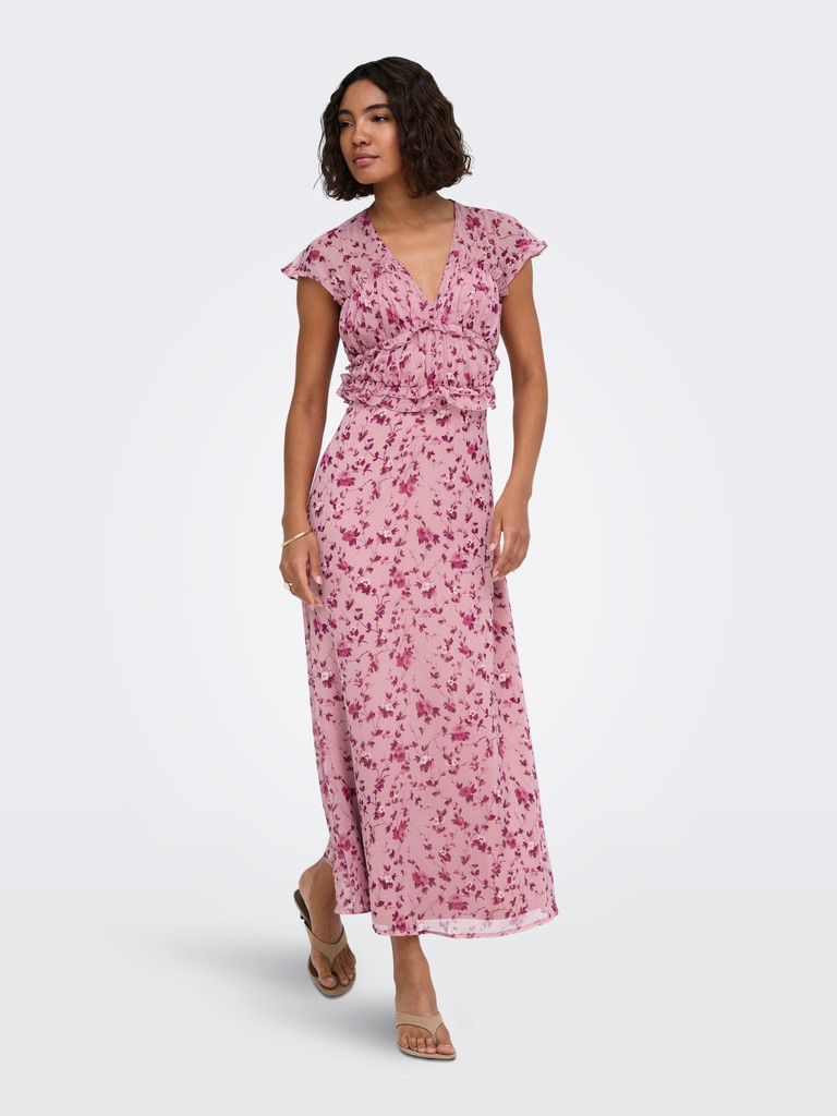 Maxi floral φόρεμα κρουαζέ - Image 3
