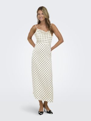 Φόρεμα σατινέ με λεπτές τιράντες και ντραπέ ντεκολτέ