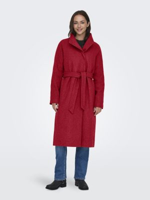 Alternative view of Παλτό με ζώνη και όρθιο γιακά