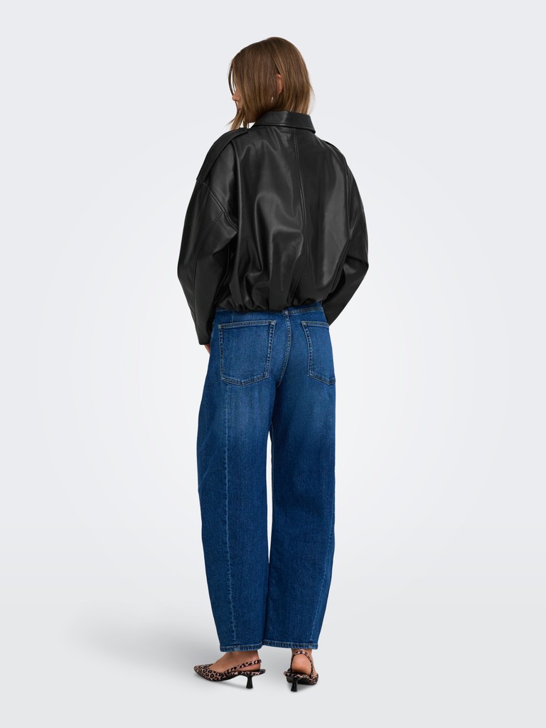 ONLMOON NELI L/S FAUX LEATHER BOMBER PNT