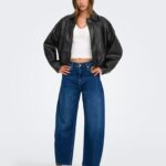 ONLMOON NELI L/S FAUX LEATHER BOMBER PNT