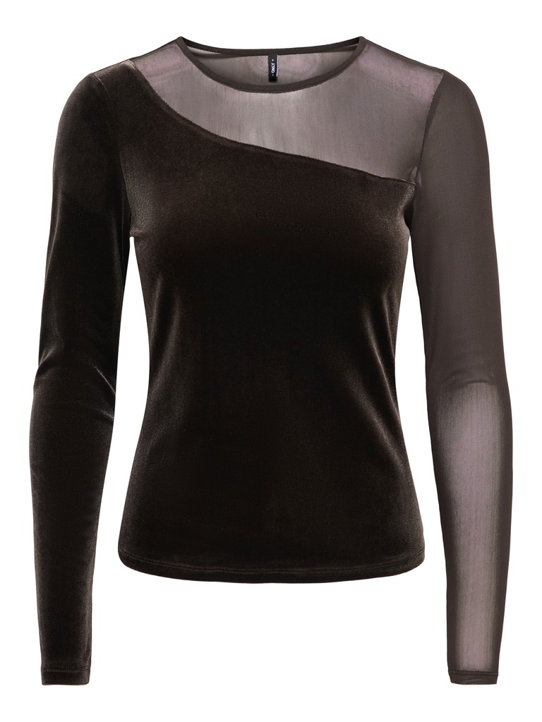 ONLSMOOTH L/S MESH MIX TOP BOX JRS