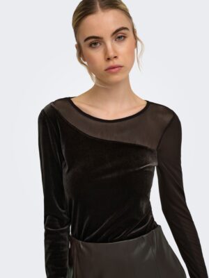 ONLSMOOTH L/S MESH MIX TOP BOX JRS
