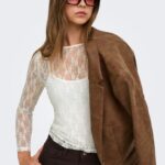 ONLNIKITA L/S BOATNECK LACE TOP BOX JRS