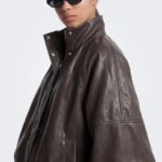 ONLINA FAUX LEATHER BALLOON JACKET OTW