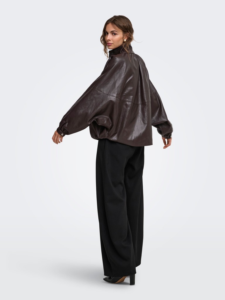 ONLINA FAUX LEATHER BALLOON JACKET OTW