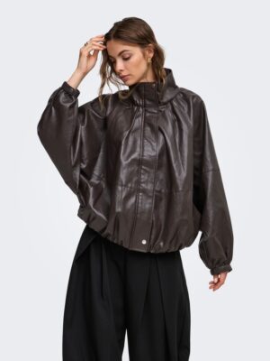 ONLINA FAUX LEATHER BALLOON JACKET OTW