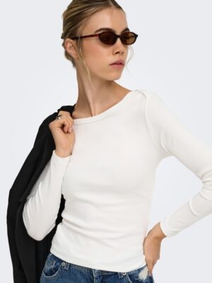 ONLRILEY L/S BOATNECK TOP JRS