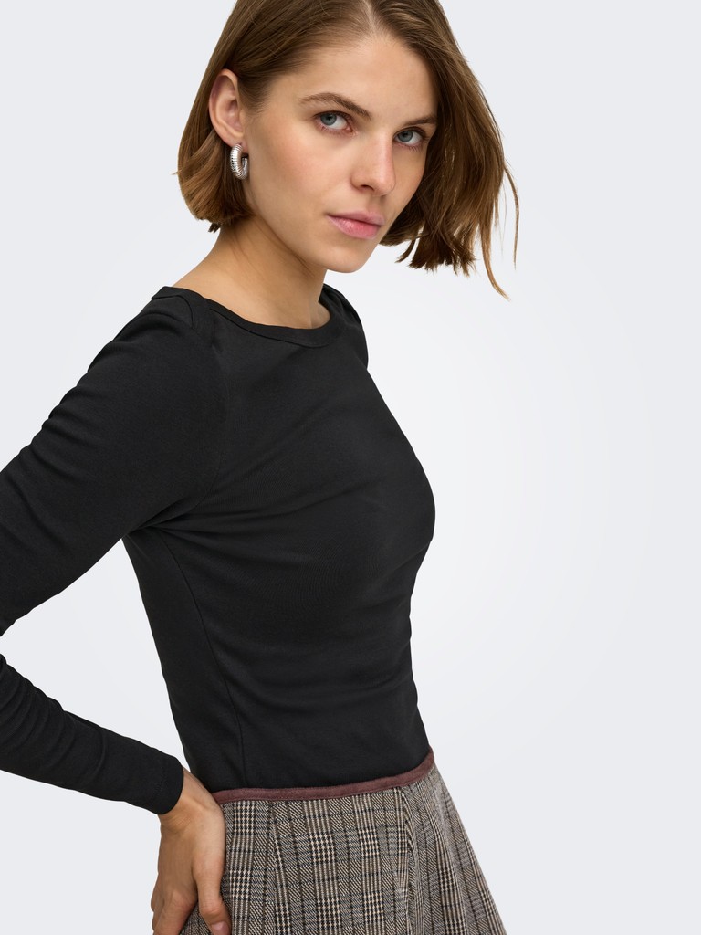 ONLRILEY L/S BOATNECK TOP JRS