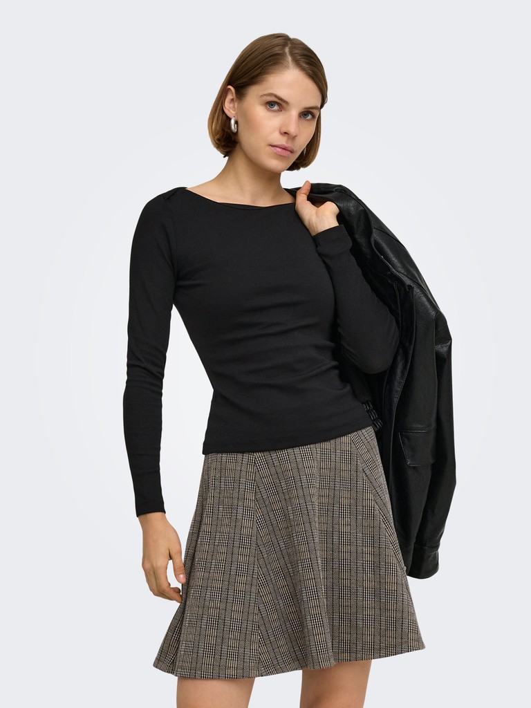 ONLRILEY L/S BOATNECK TOP JRS