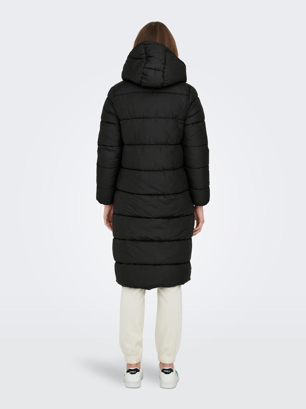 ONLY Μπουφάν puffer μακρύ - Μαύρο - 3