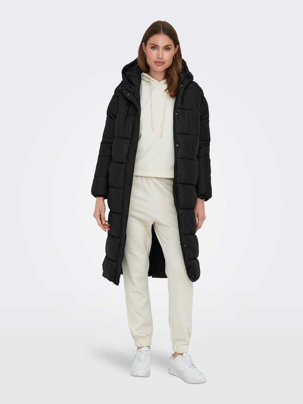 ONLY Μπουφάν puffer μακρύ - Μαύρο - 2