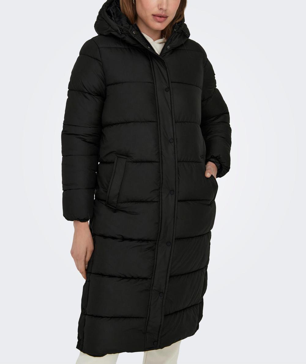 ONLY Μπουφάν puffer μακρύ - Μαύρο