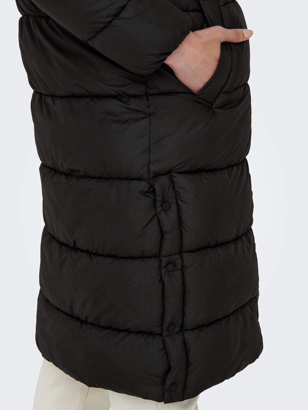 ONLY Μπουφάν puffer μακρύ - Μαύρο - 4