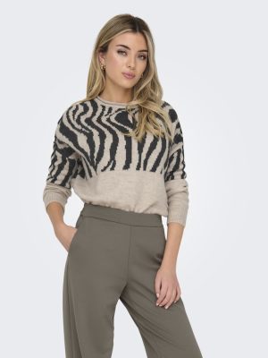 Alternative view of Πλεκτό πουλόβερ με σχέδια