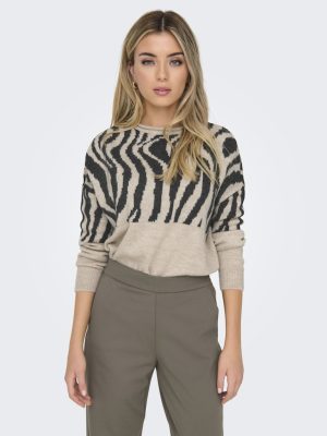 Πλεκτό πουλόβερ με σχέδια