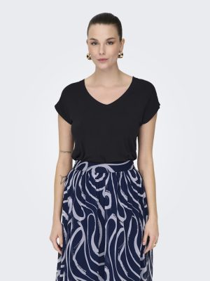 Μπλούζα κοντομάνικη με V