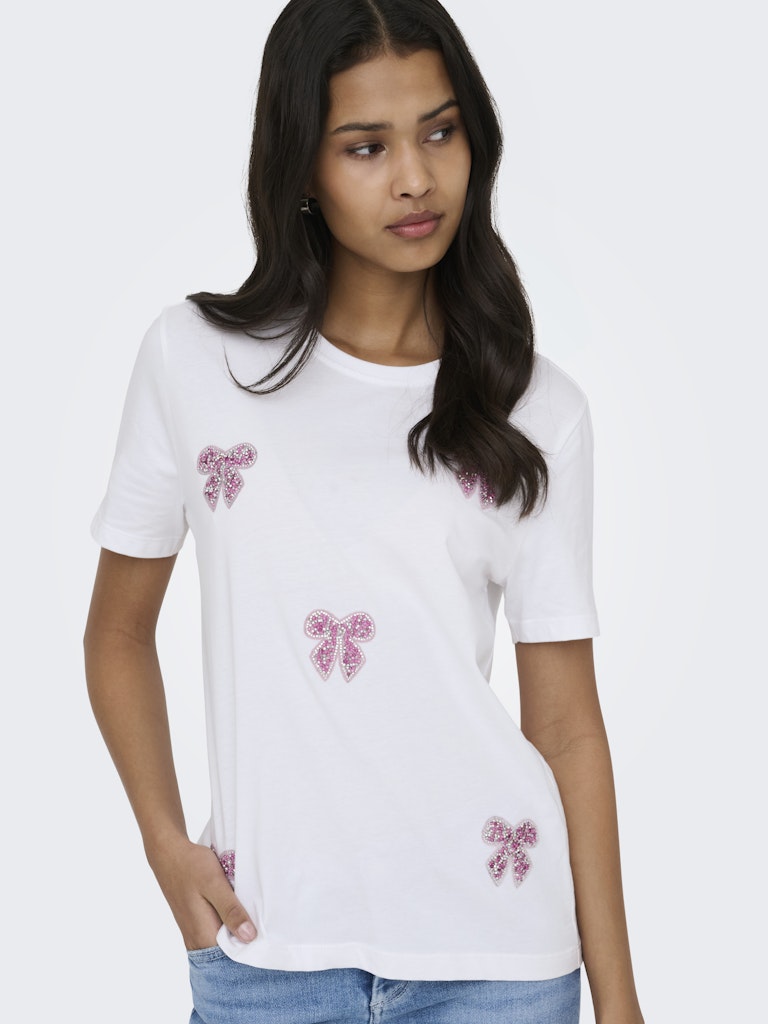 Tshirt με strass φιόγκους
