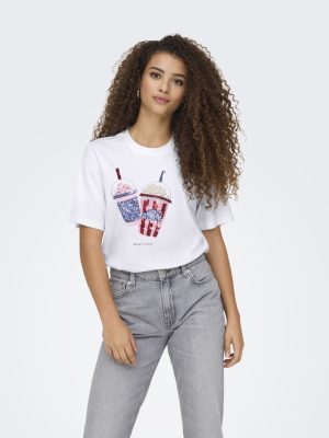 Alternative view of T-shirt στάμπα με πέρλες