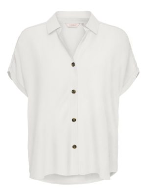 Alternative view of Πουκάμισο κοντομάνικο με καφέ κουμπιά