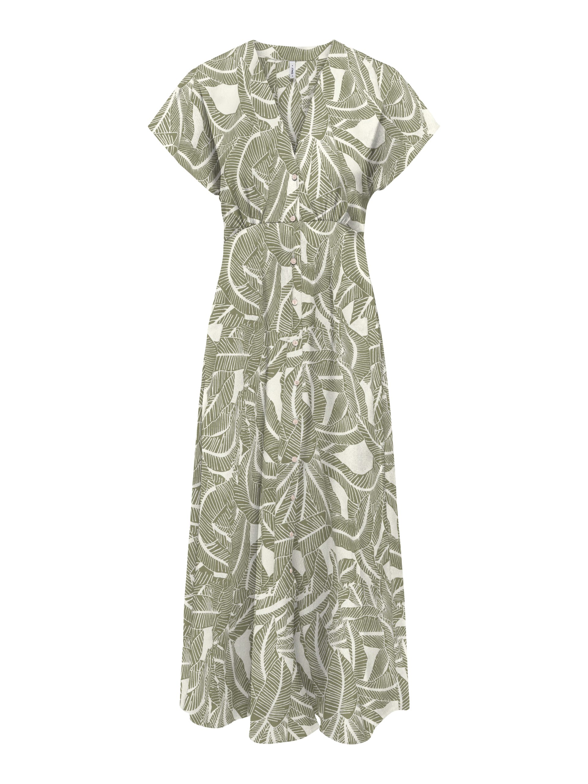 Μάξι φόρεμα tropical print - Image 2