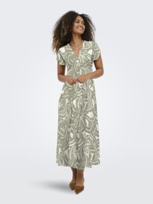 Μάξι φόρεμα tropical print