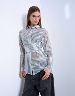 Πουκάμισο ριγέ oversized