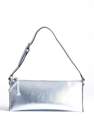 Μεταλλική shoulder bag με ρυθμιζόμενο λουράκι