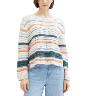 Πλεκτή μπλούζα με 3/4 μανίκι